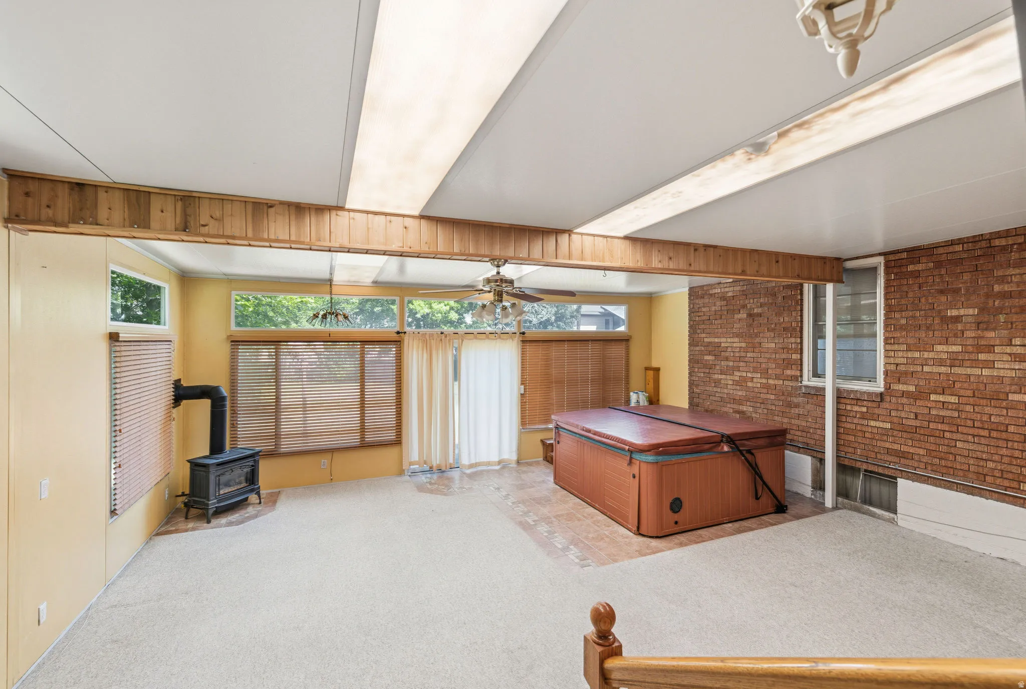 Indoor hot tub included