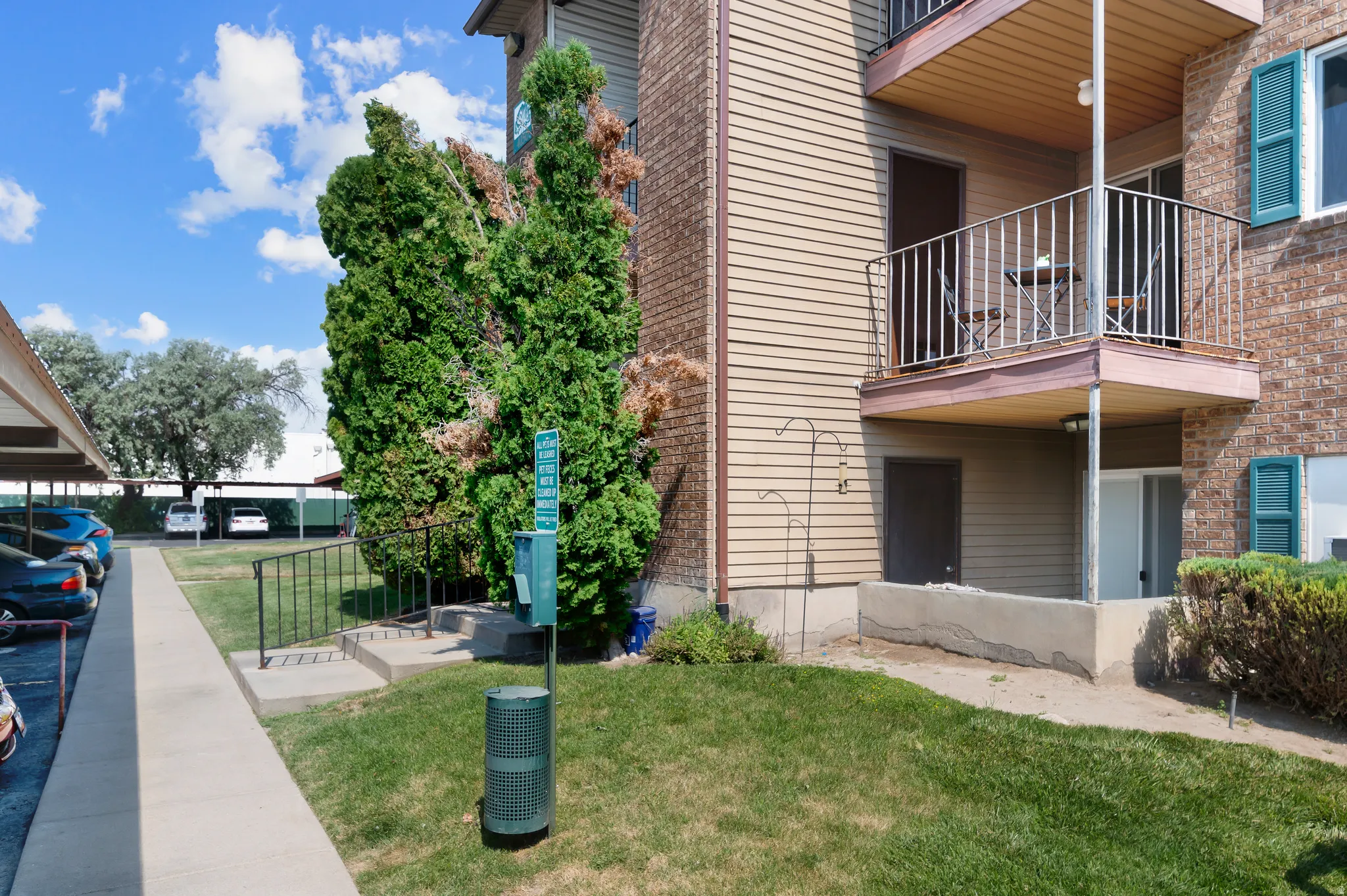 2nd level unit with balcony