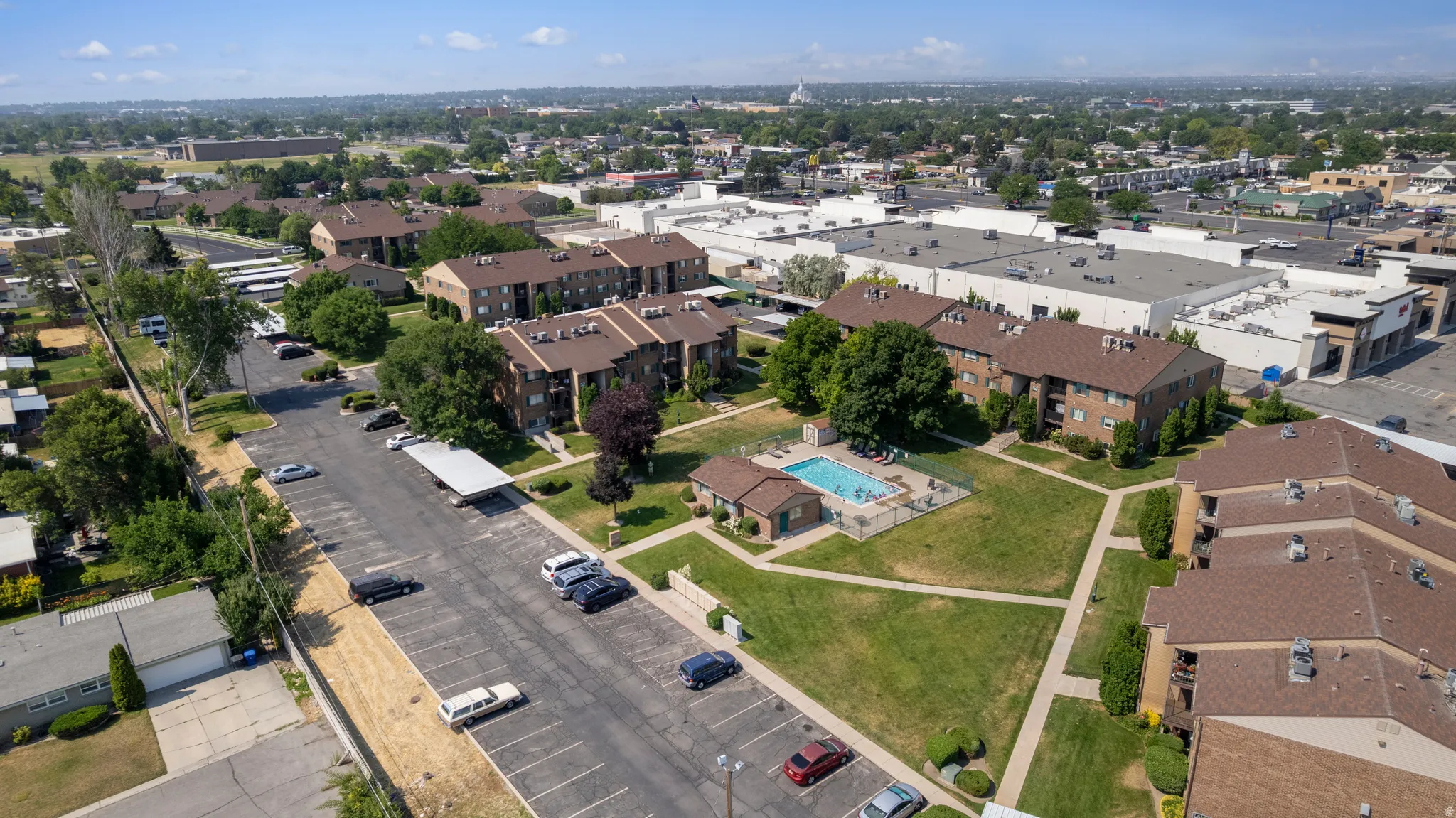 Aerial perspective looking southwest