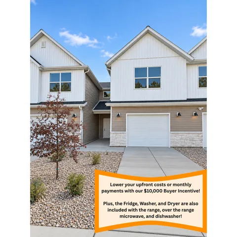 Marketing Advertisement. Presenting a financial incentive and included appliances for the property