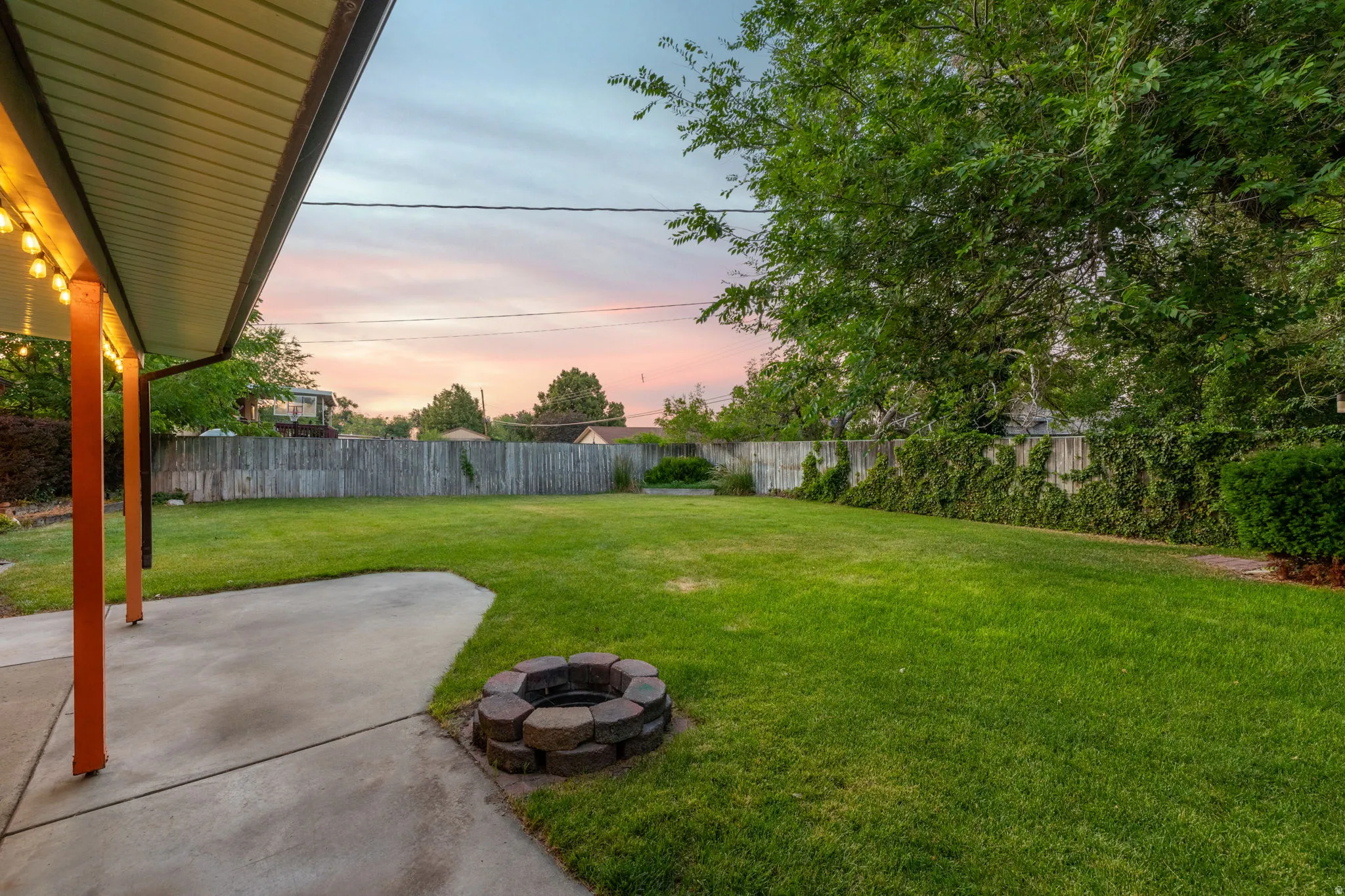 Beautiful yard and covered patio