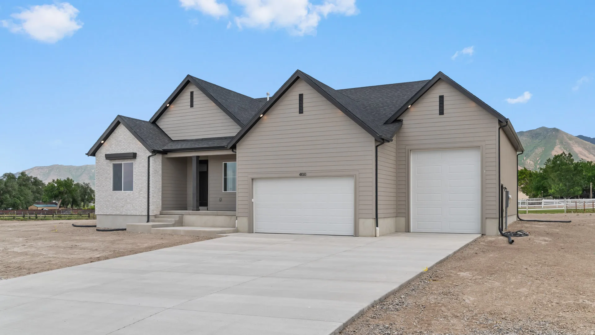 Contemporary exterior featuring stucco and horizontal siding