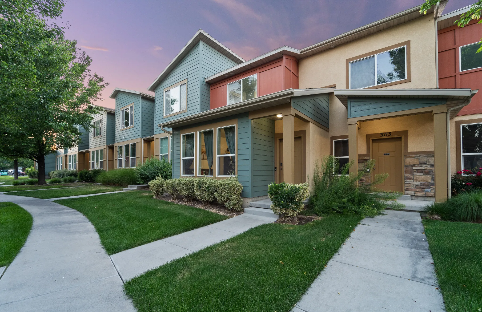 Contemporary architecture with low maintenance siding materials.
