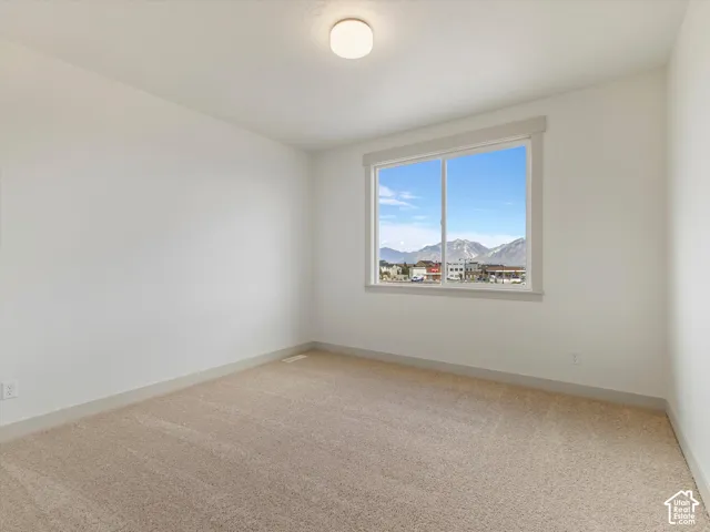 Neutral-toned carpeting throughout