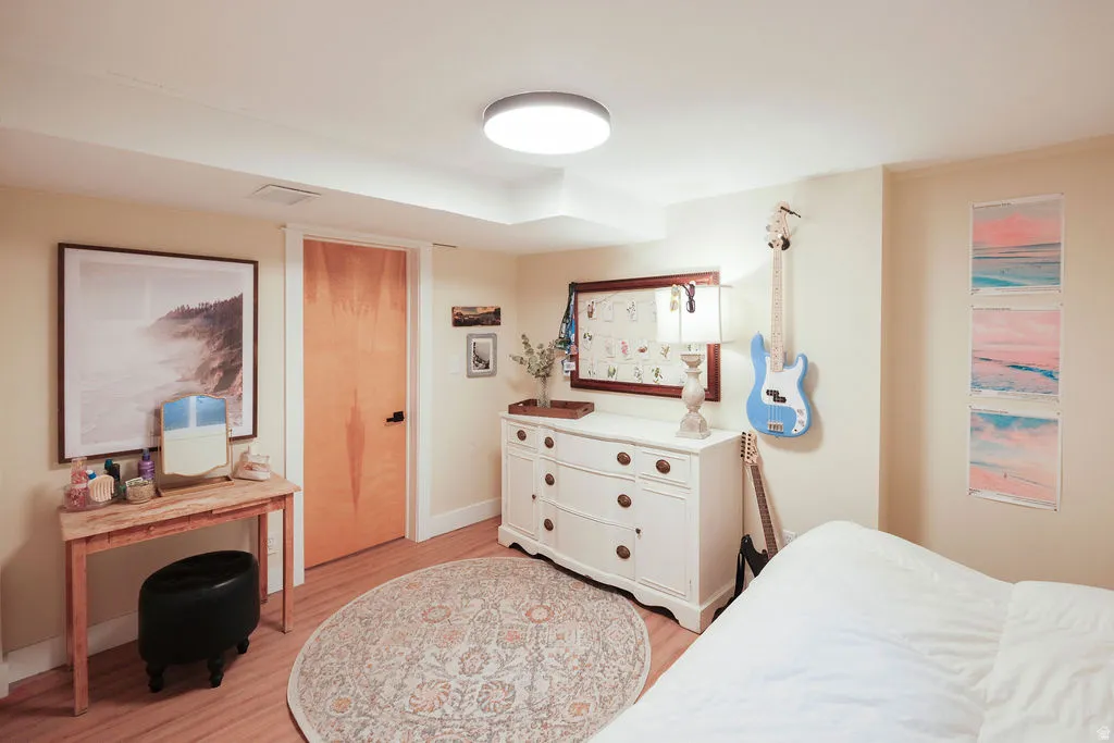 Wood-finish flooring throughout