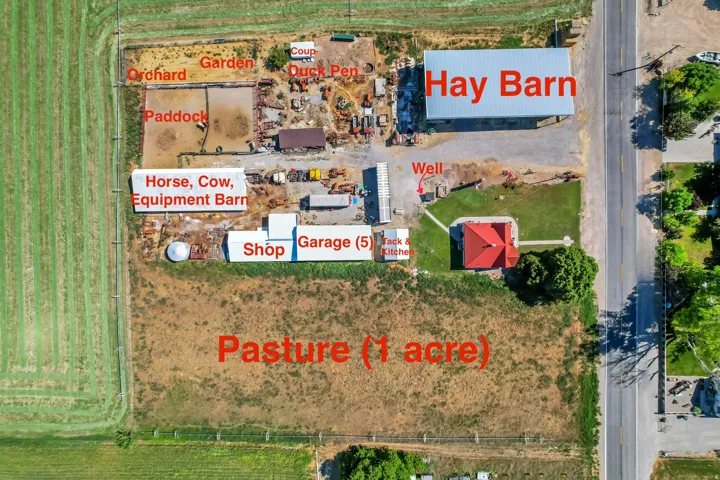 Property Site Plan. Illustrating the layout of the property's structures and land divisions