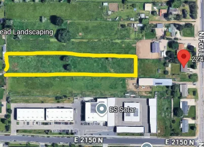 Aerial Map. Depicting the property boundary in relation to surrounding parcels and infrastructure