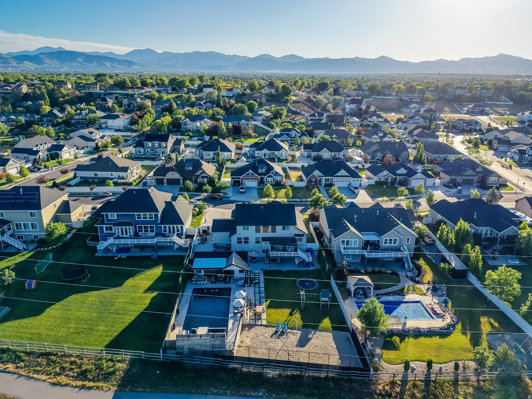 Expansive suburban neighborhood featuring numerous single-family residences