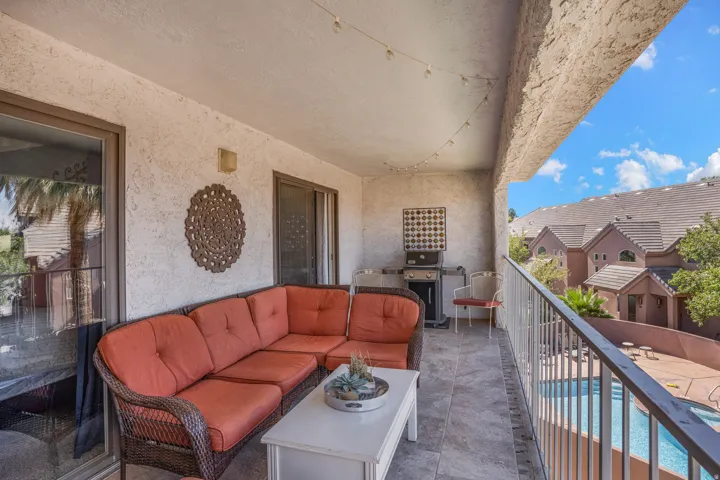 Private covered balcony