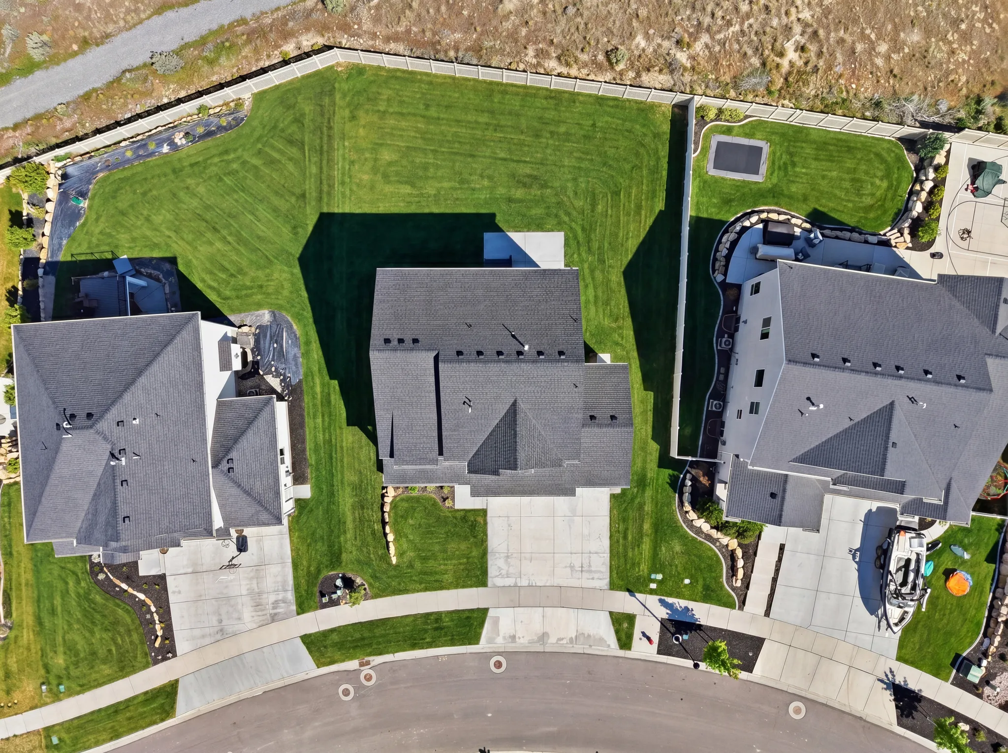 The lawn in this photo is AI generated and intended for illustrative purposes only