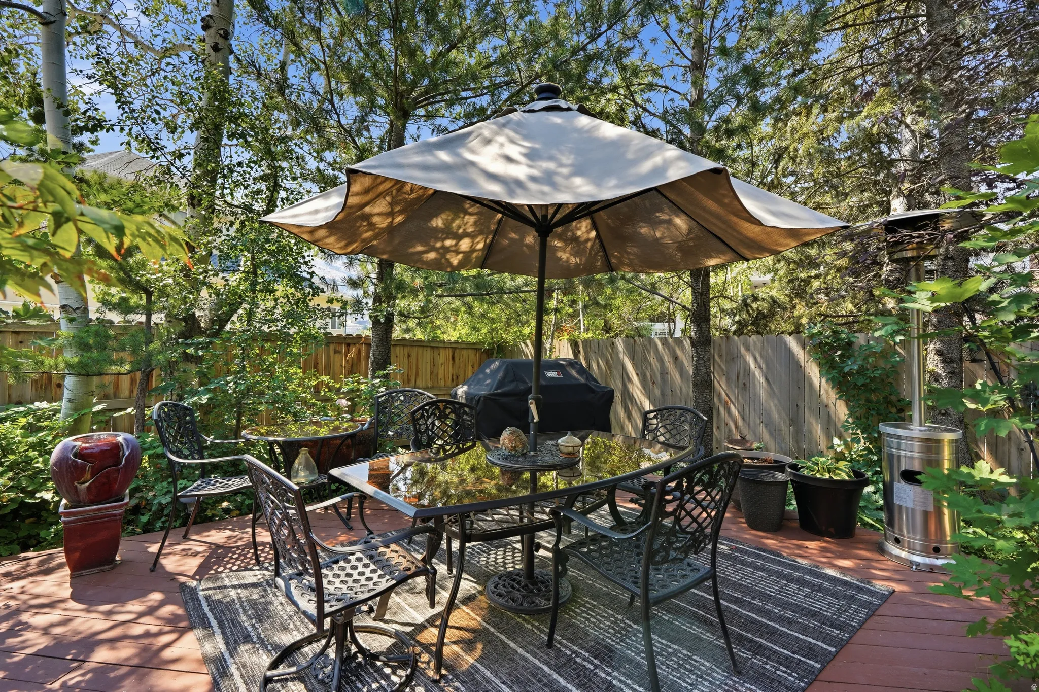 Another view of lovely backyard
