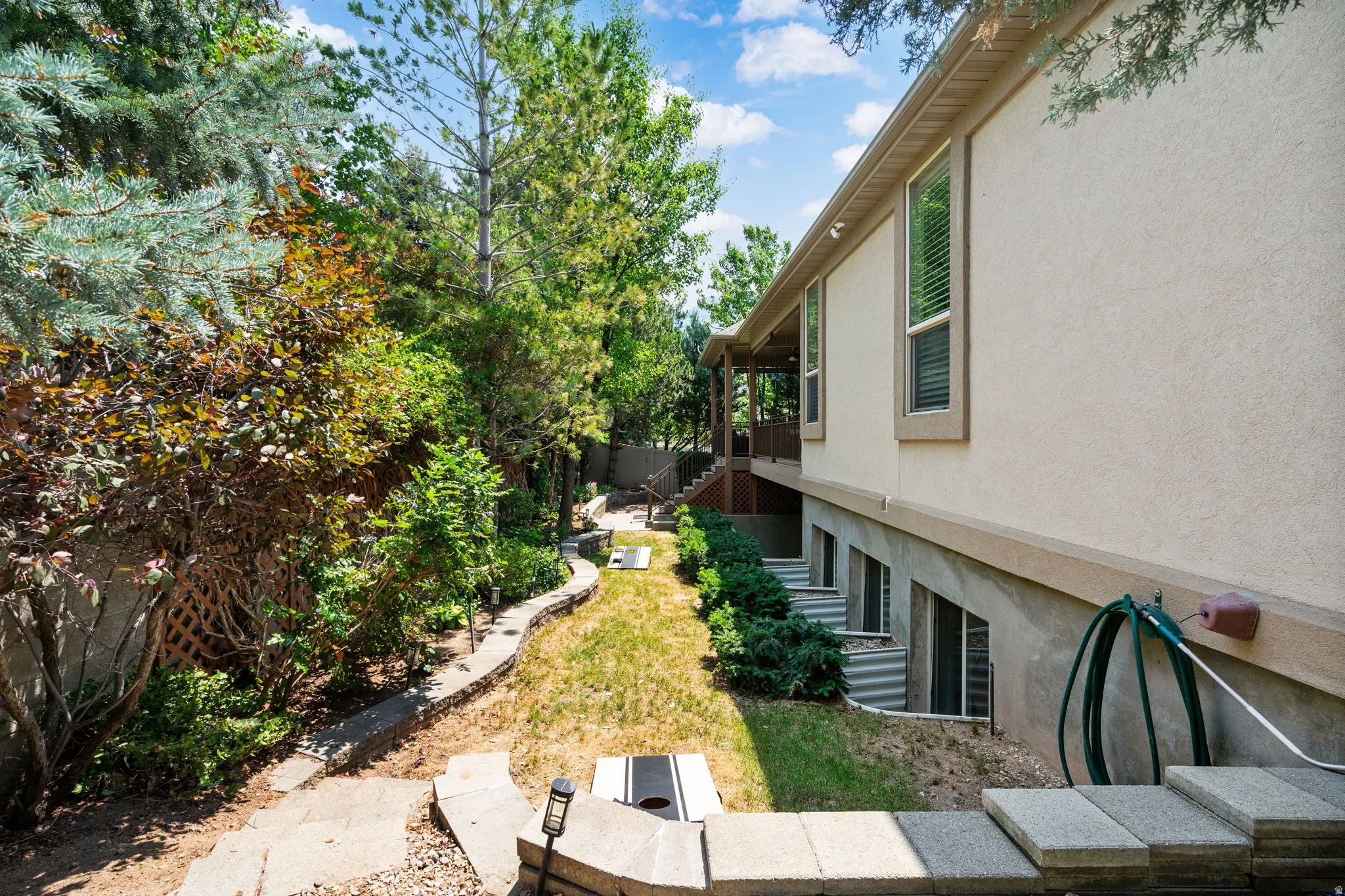Low maintenance backyard allows you time to recreate.