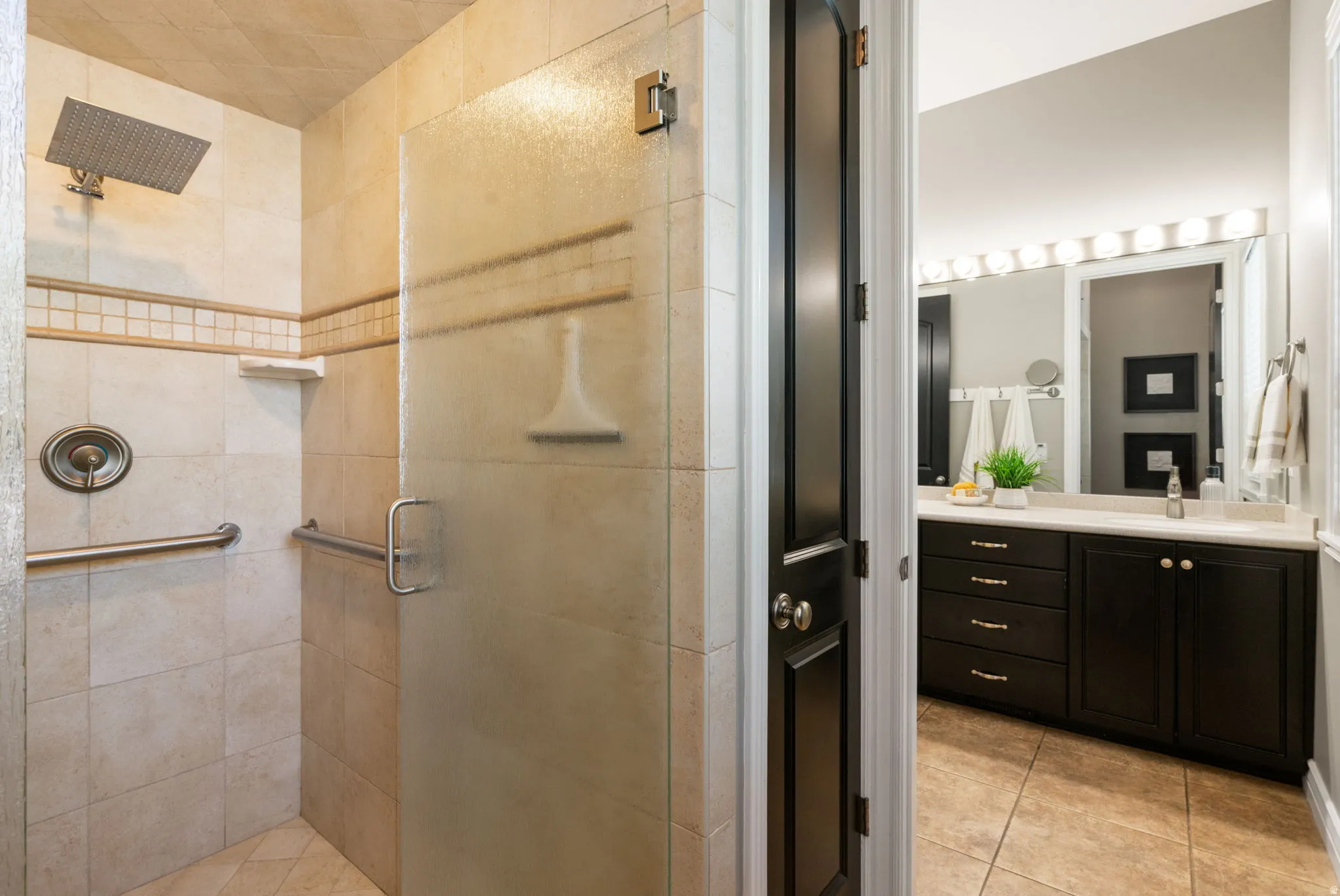 Primary ensuite has separate shower/ toilet room with its own closet. Allows space to get ready for the day.