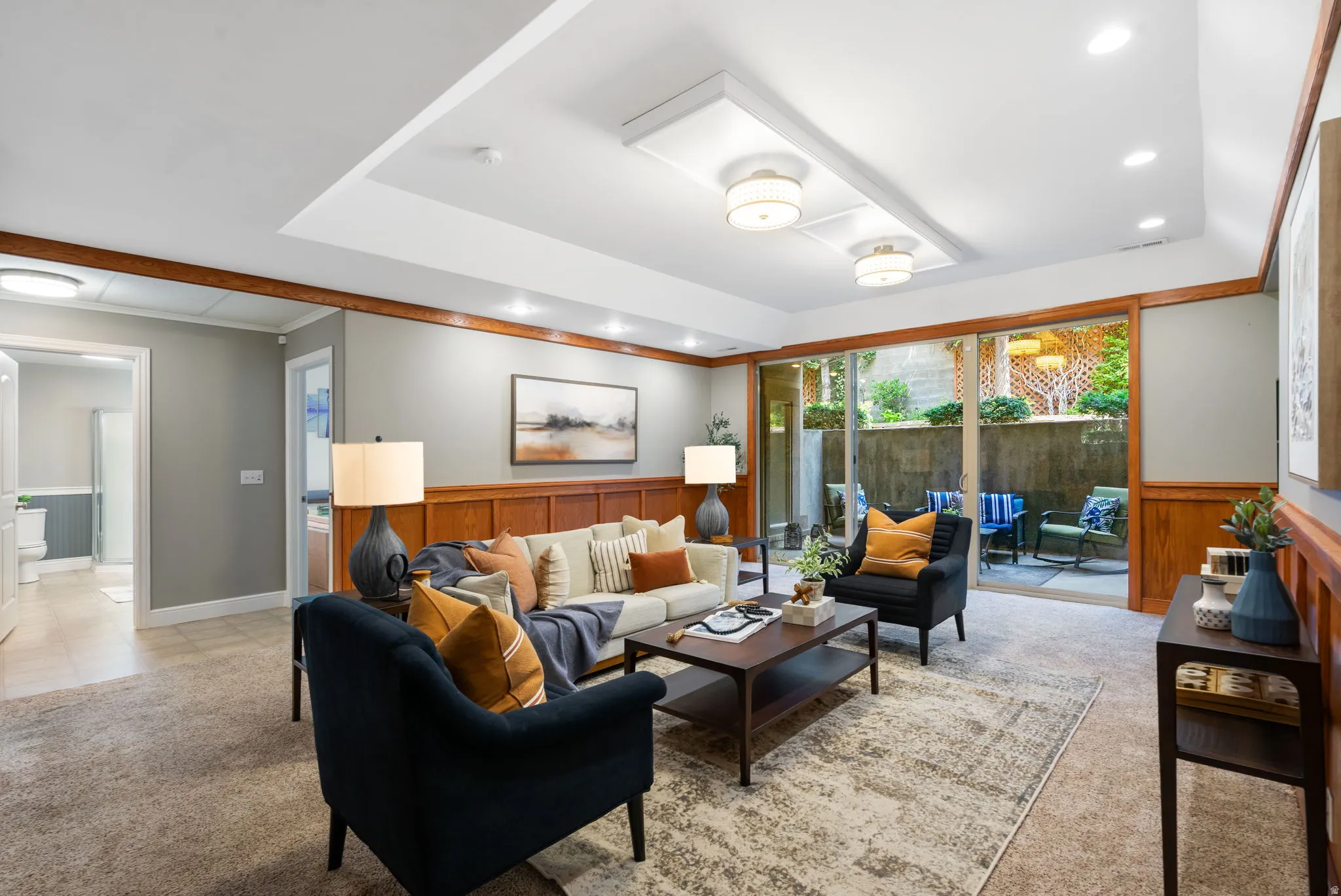 Another view of lower level family room
