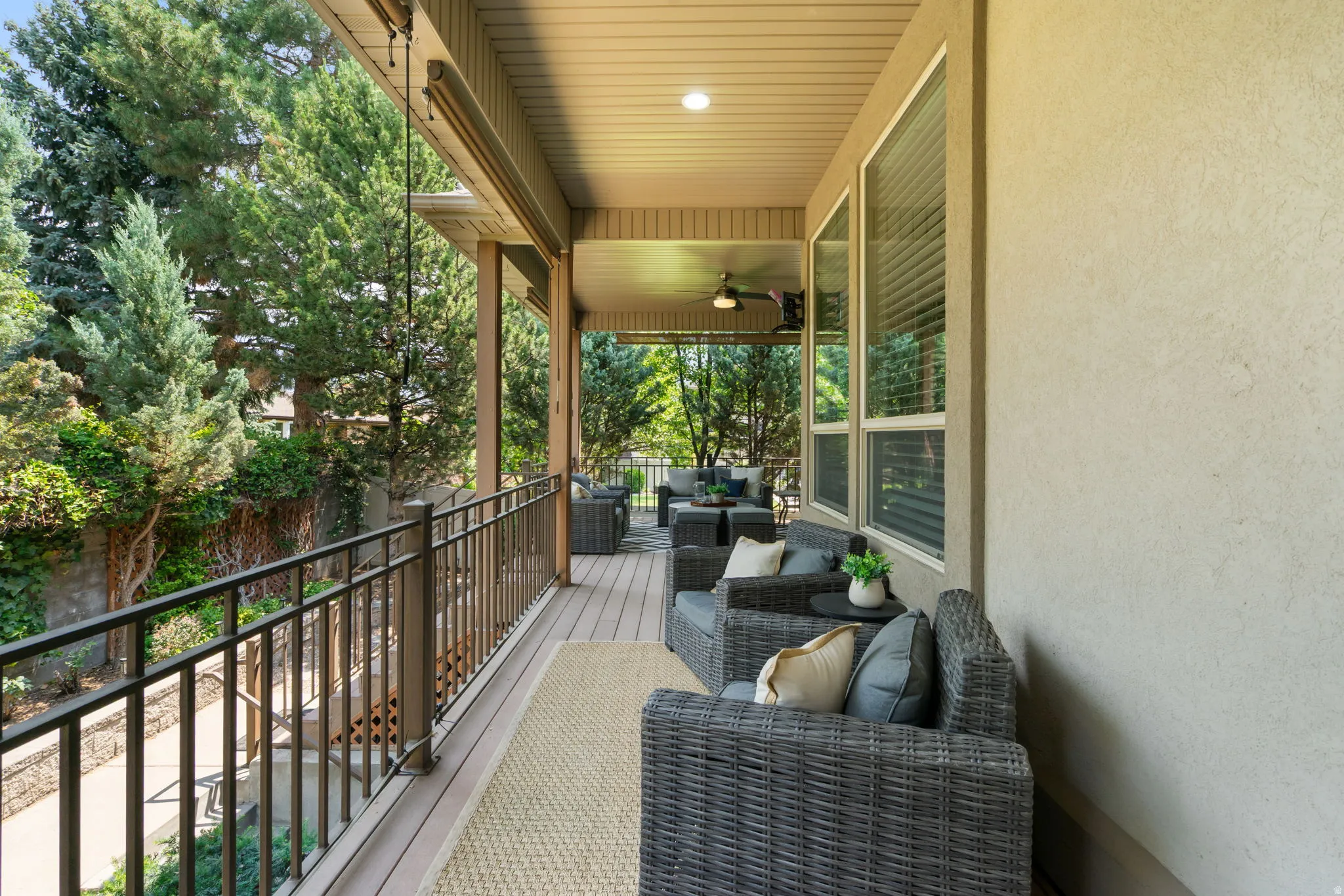 View of deck from primary suite.