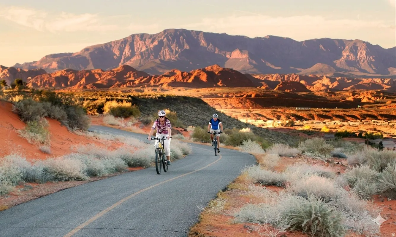 Biking on Virgin River Trail