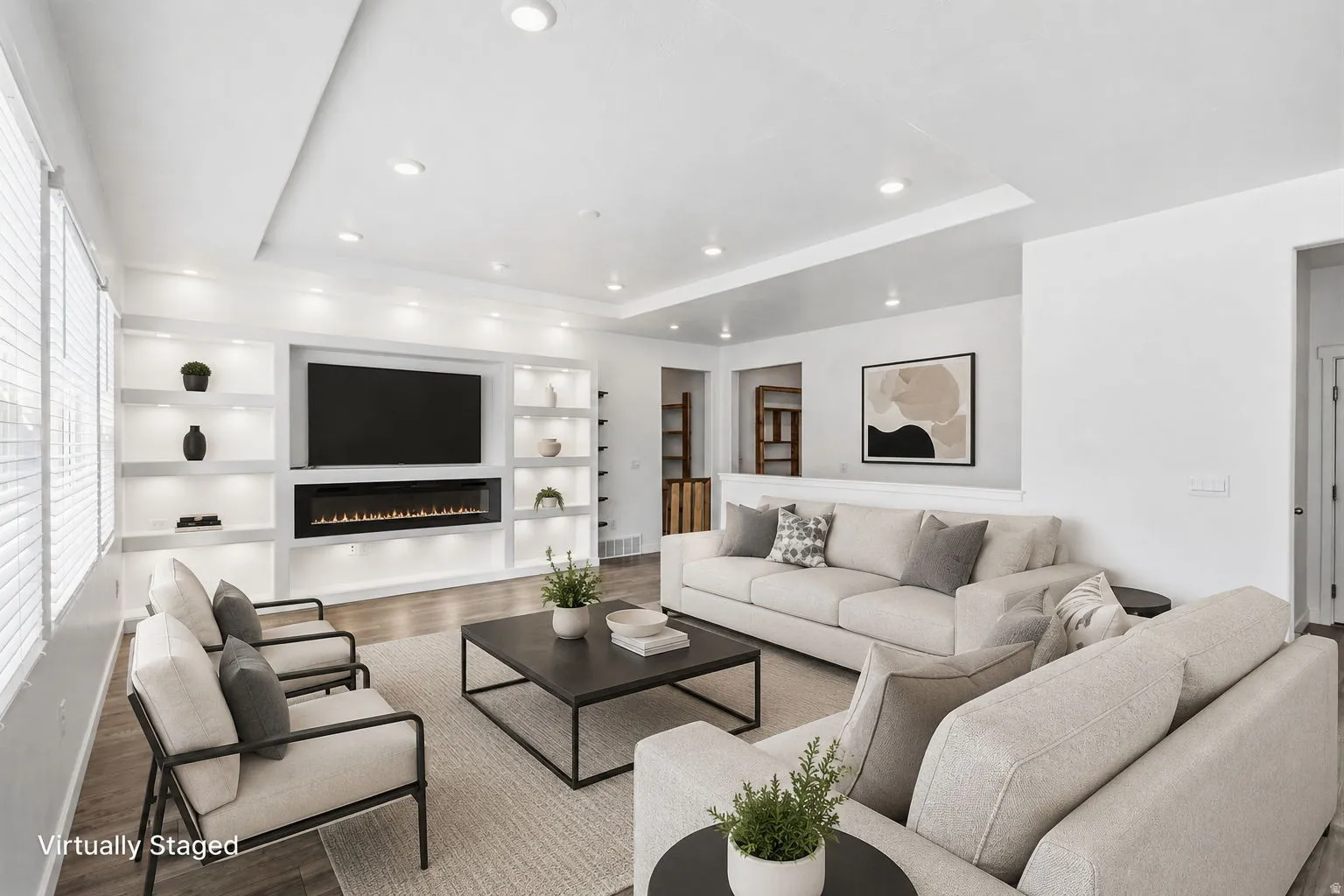 Living Room/Virtually Staged