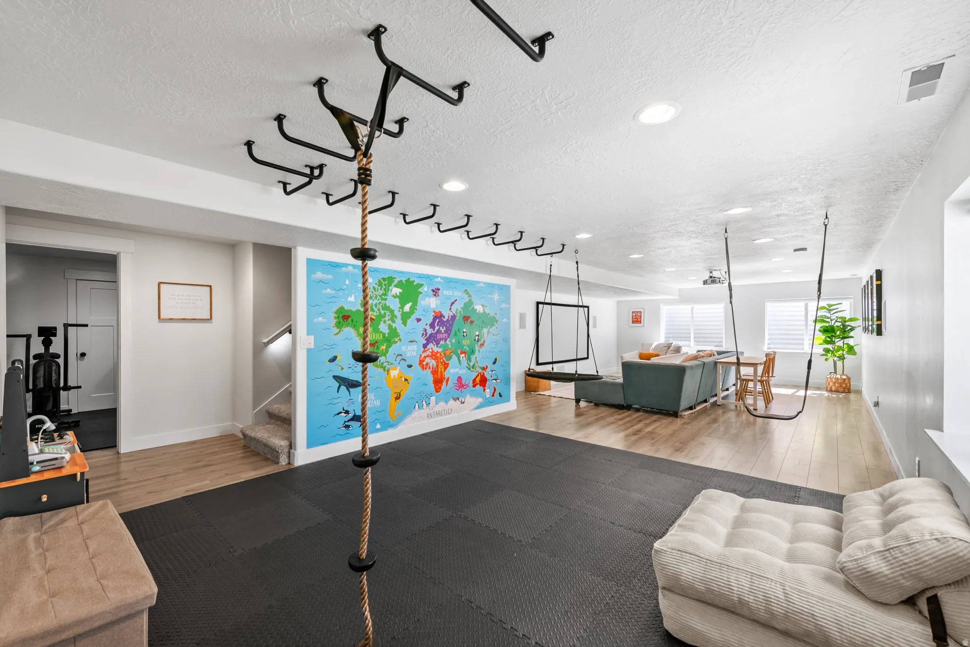Family Room, Play Room, Basement