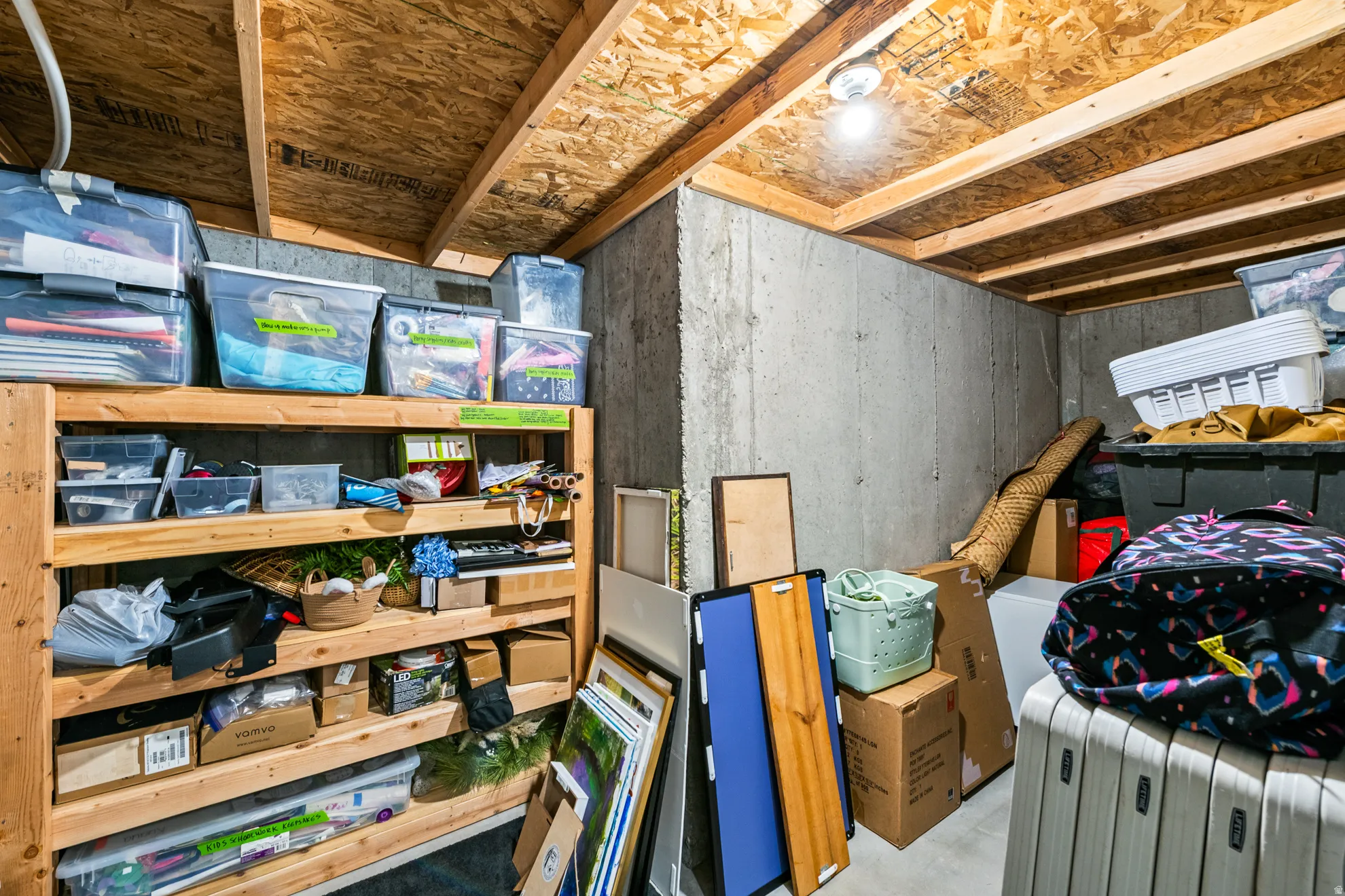 Basement storage area