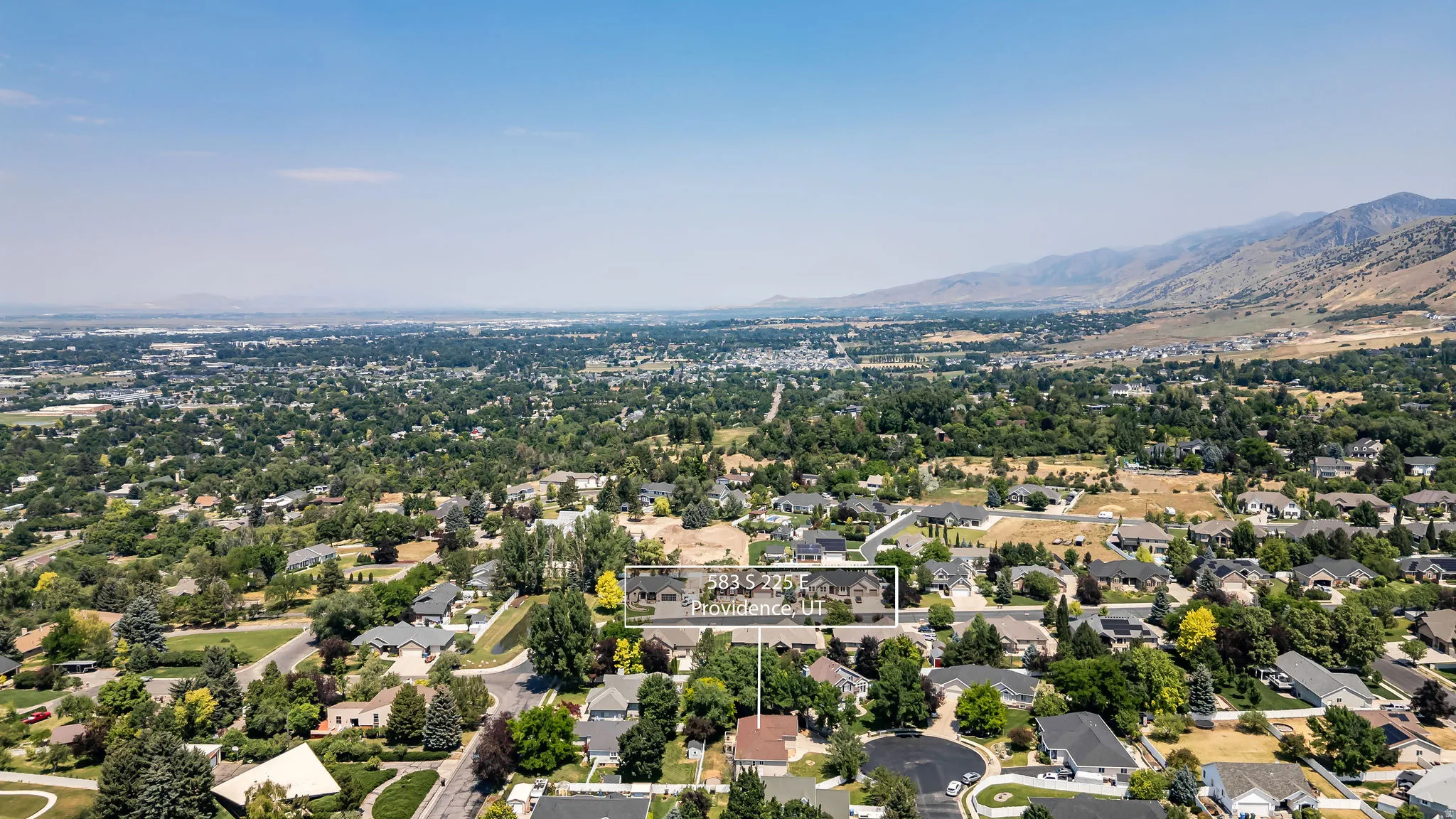 Expansive residential area with a prominent mountain backdrop