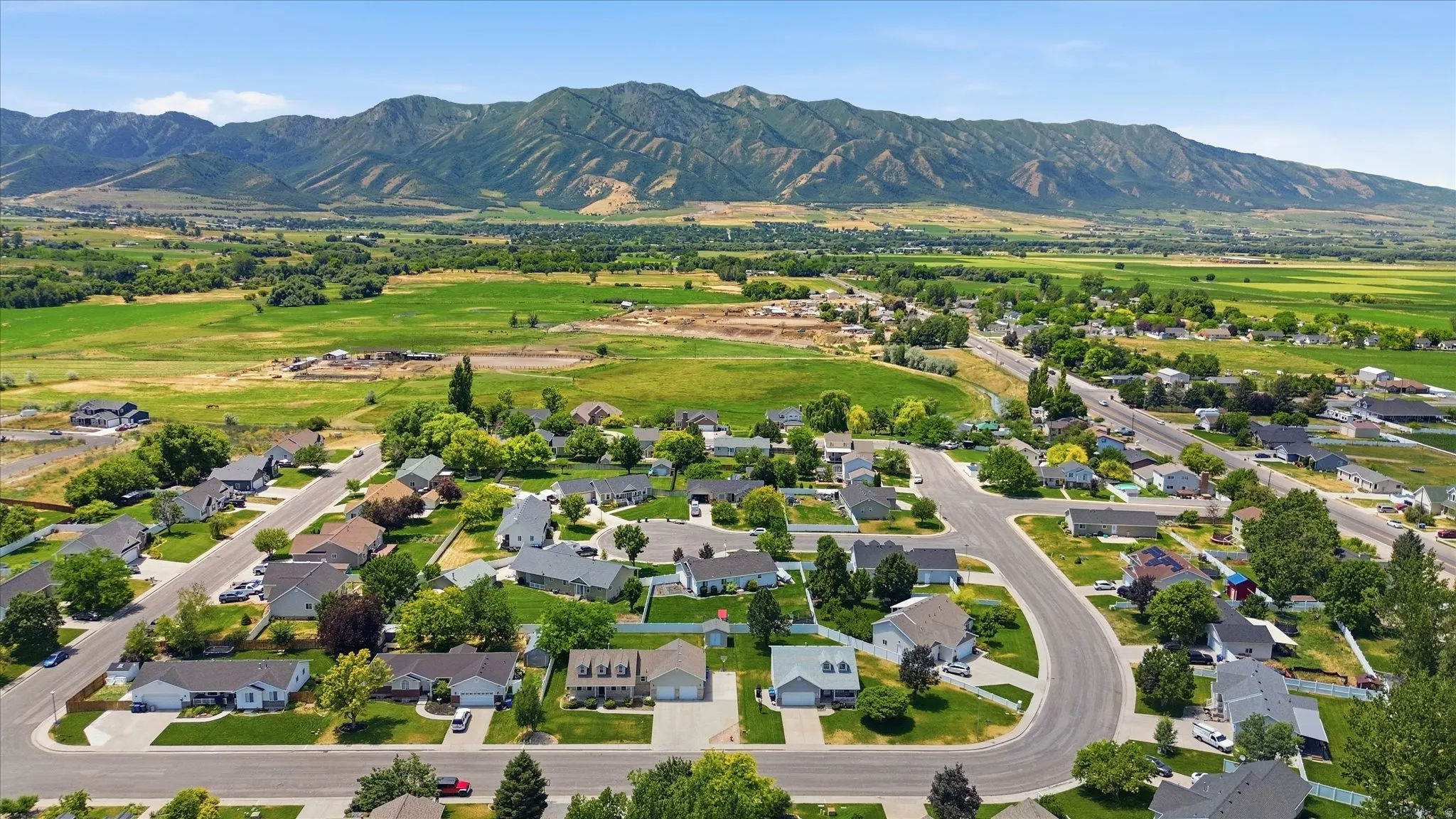 Suburban neighborhood featuring varied residential architecture, established streetscapes, and verdant landscaping