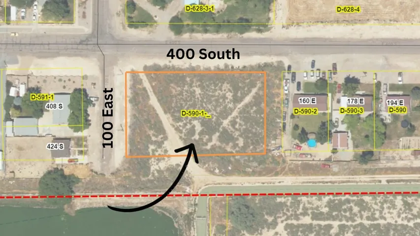 Property Survey Map. Indicating the parcel boundaries and identifying the property labeled D-590-1