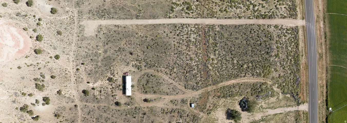 Aerial Property View. Depicting the property's geographical features and surrounding infrastructure