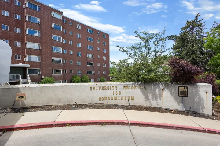 Brick condominium building
