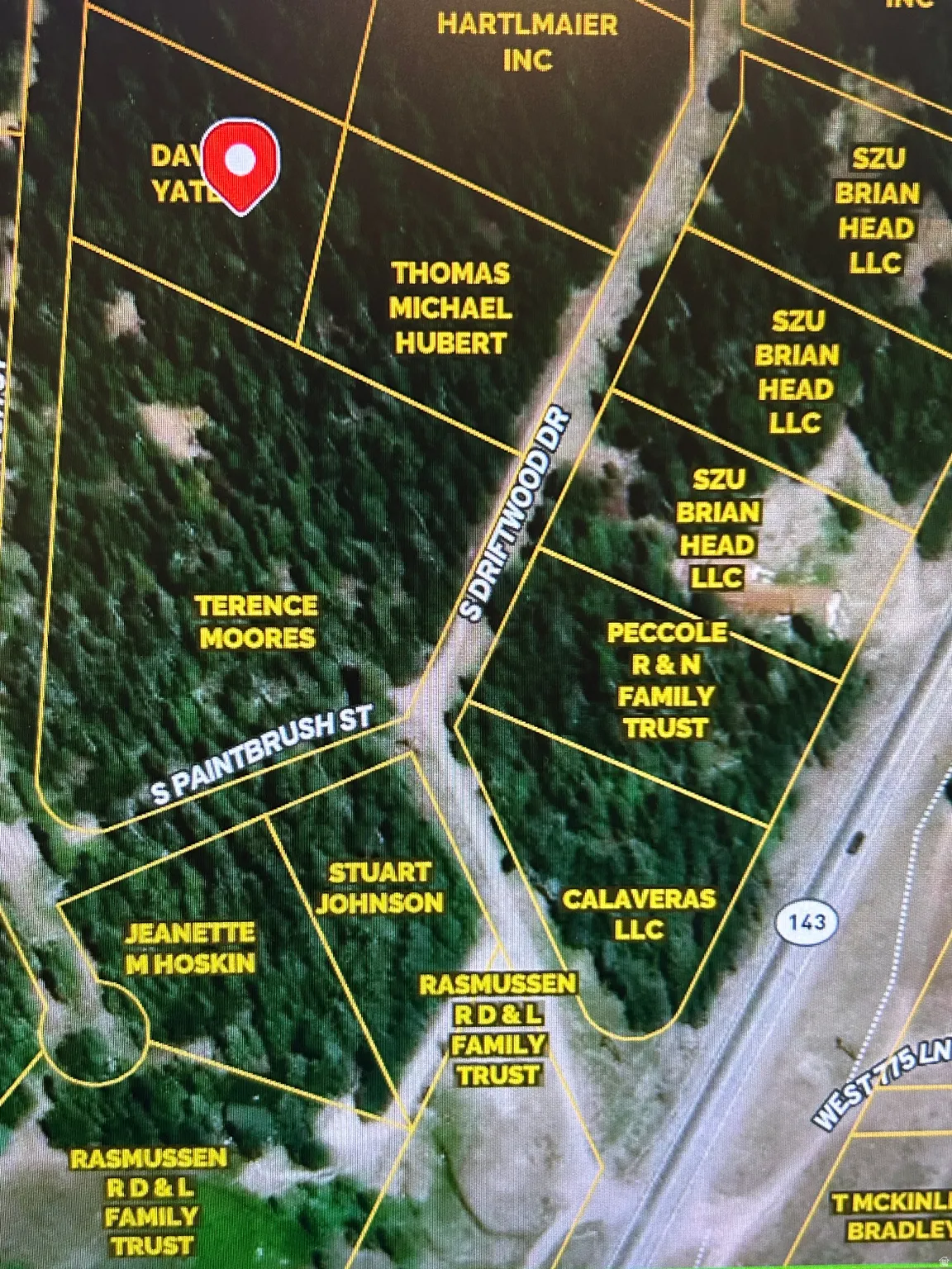 Property Parcel Map. Delineating individual property boundaries and ownership information for the property