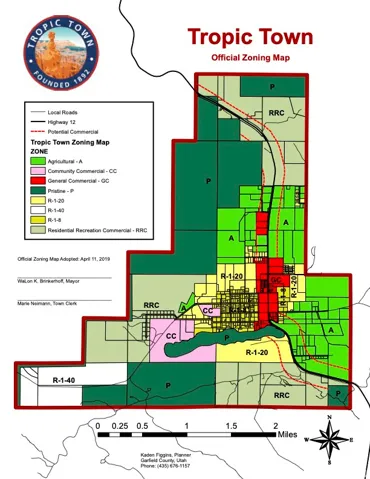 Official Zoning Map. Illustrating the designated land use zones for the property