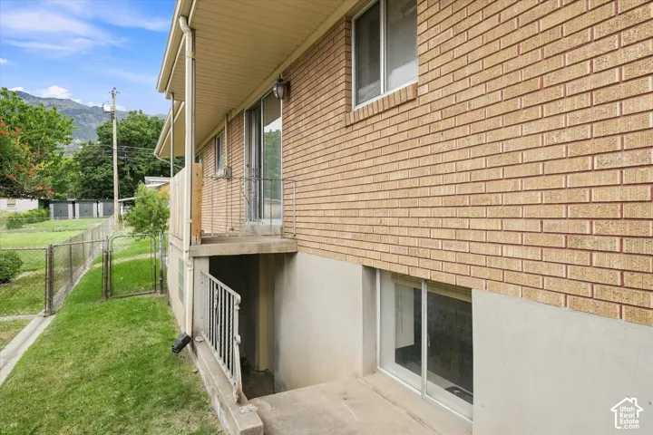Shows separate basement walkout