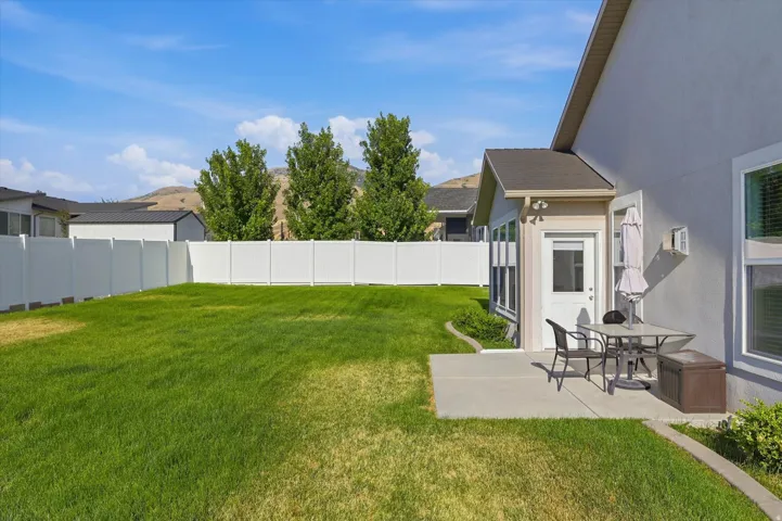 Backyard with full fencing