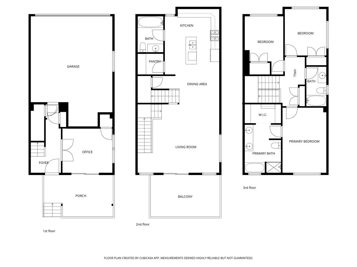 Floor plan all three floors