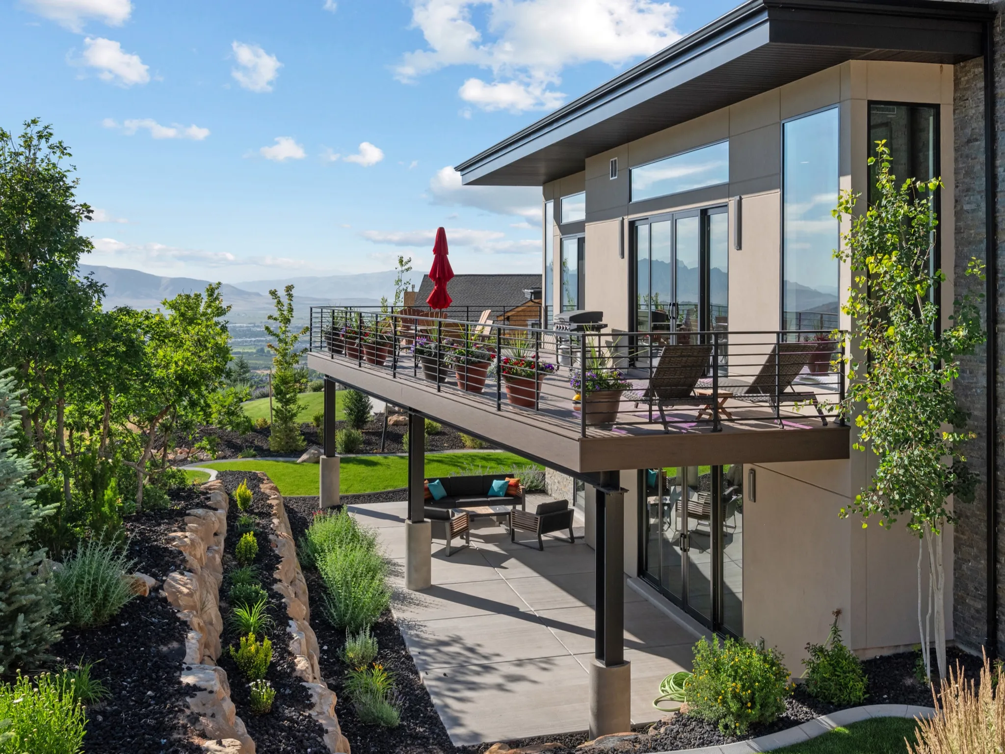 back deck and private patio