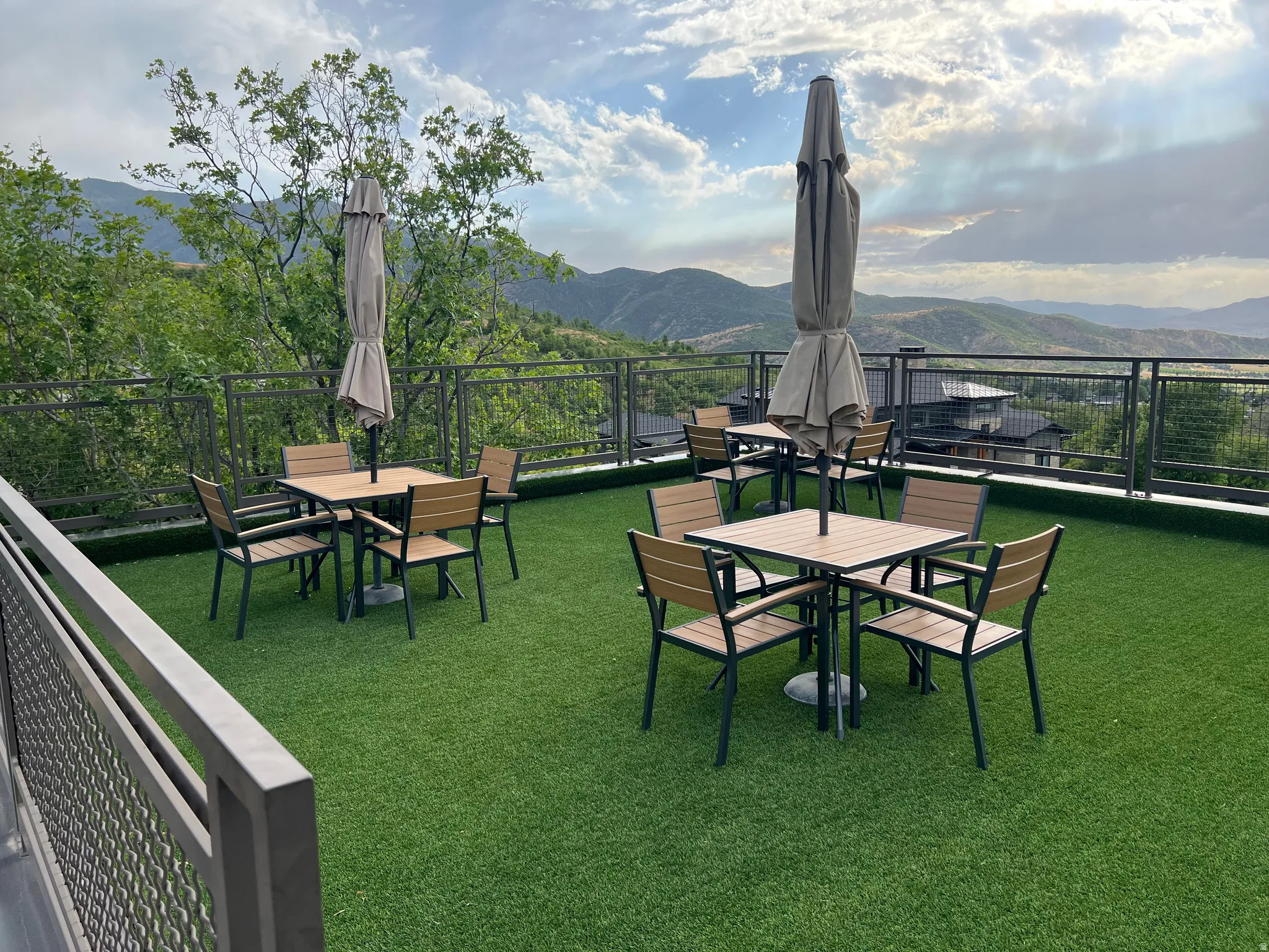 Rooftop terrace at community pool