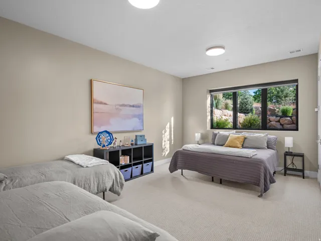 Bedroom 1.  Large oversize bedroom - would make a great bunk room.