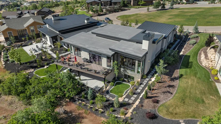 aerial view of home - back.