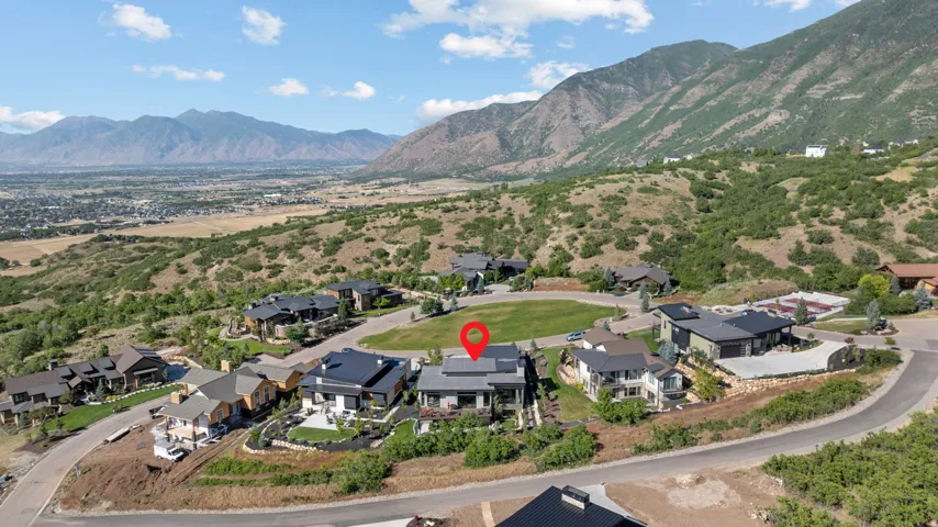 Aerial view with views down to valley