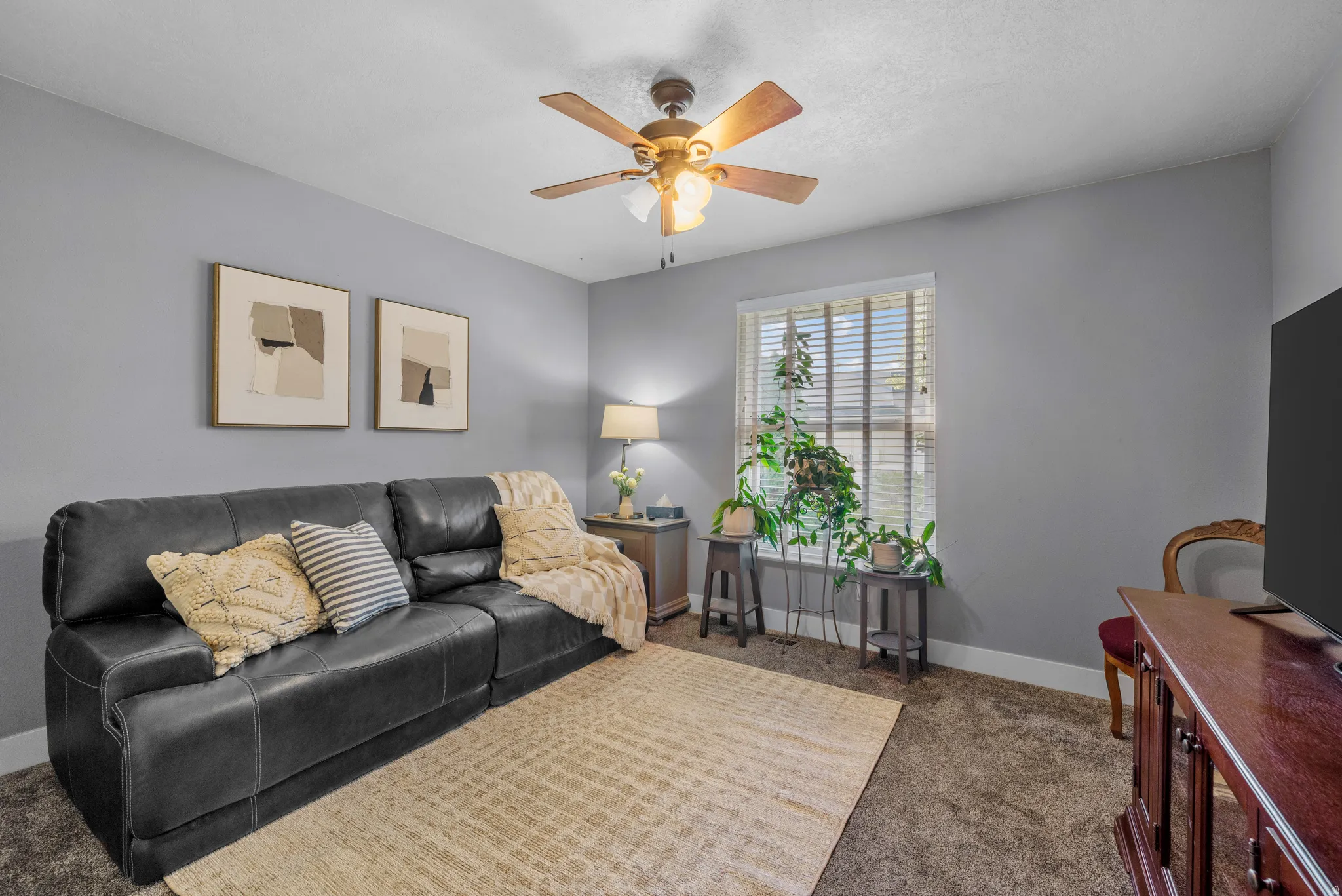 2nd bedroom on main floor - great for an office or sitting room