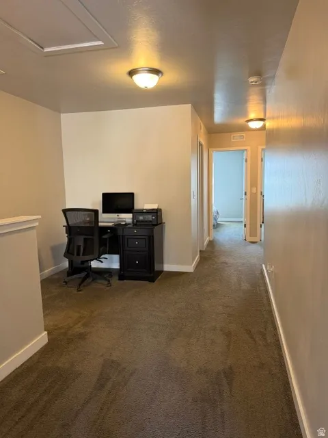 Carpeted upper level with integrated lighting
