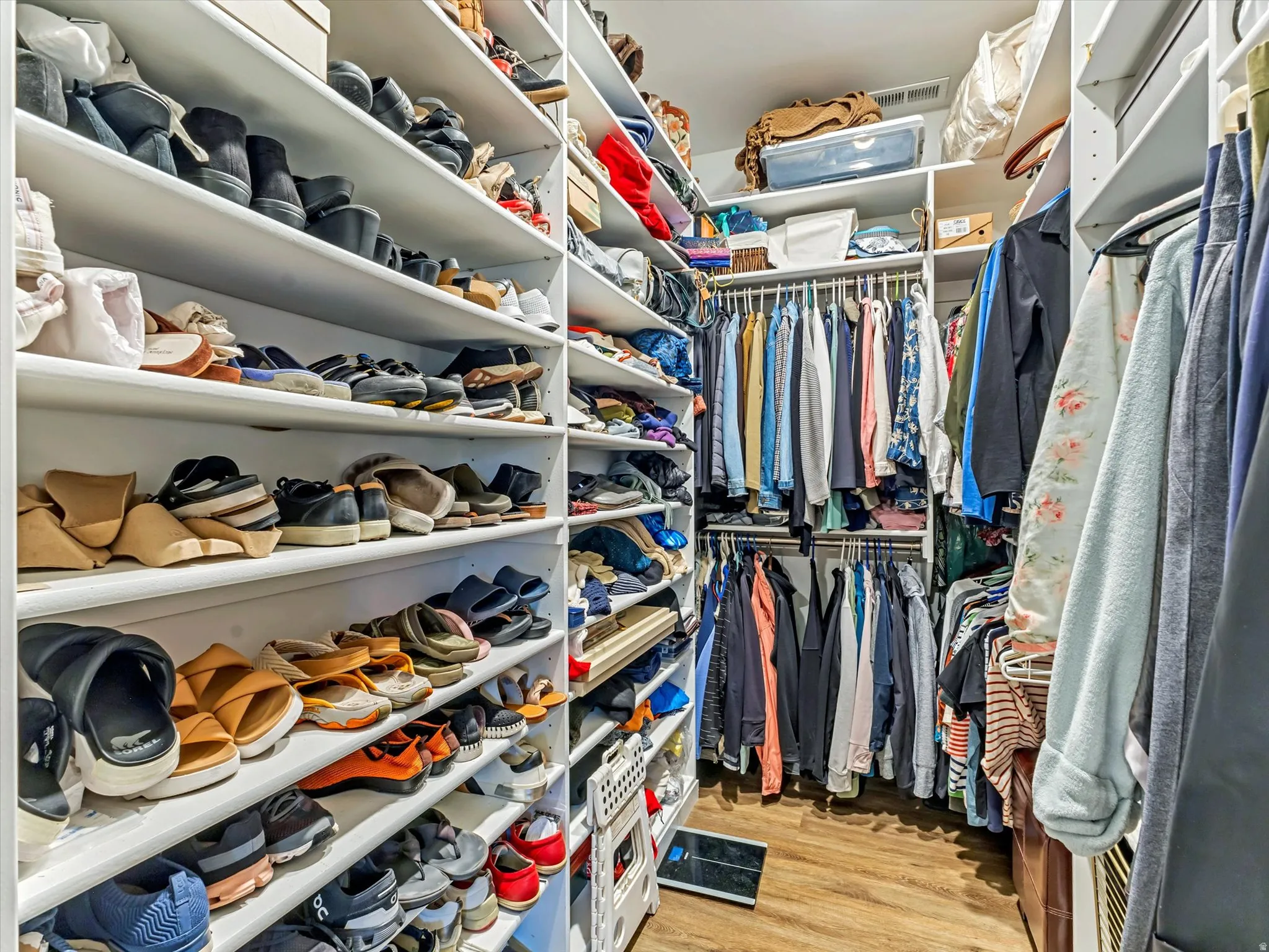 Spacious walk-in closet