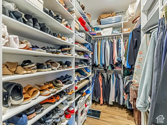 Spacious walk-in closet