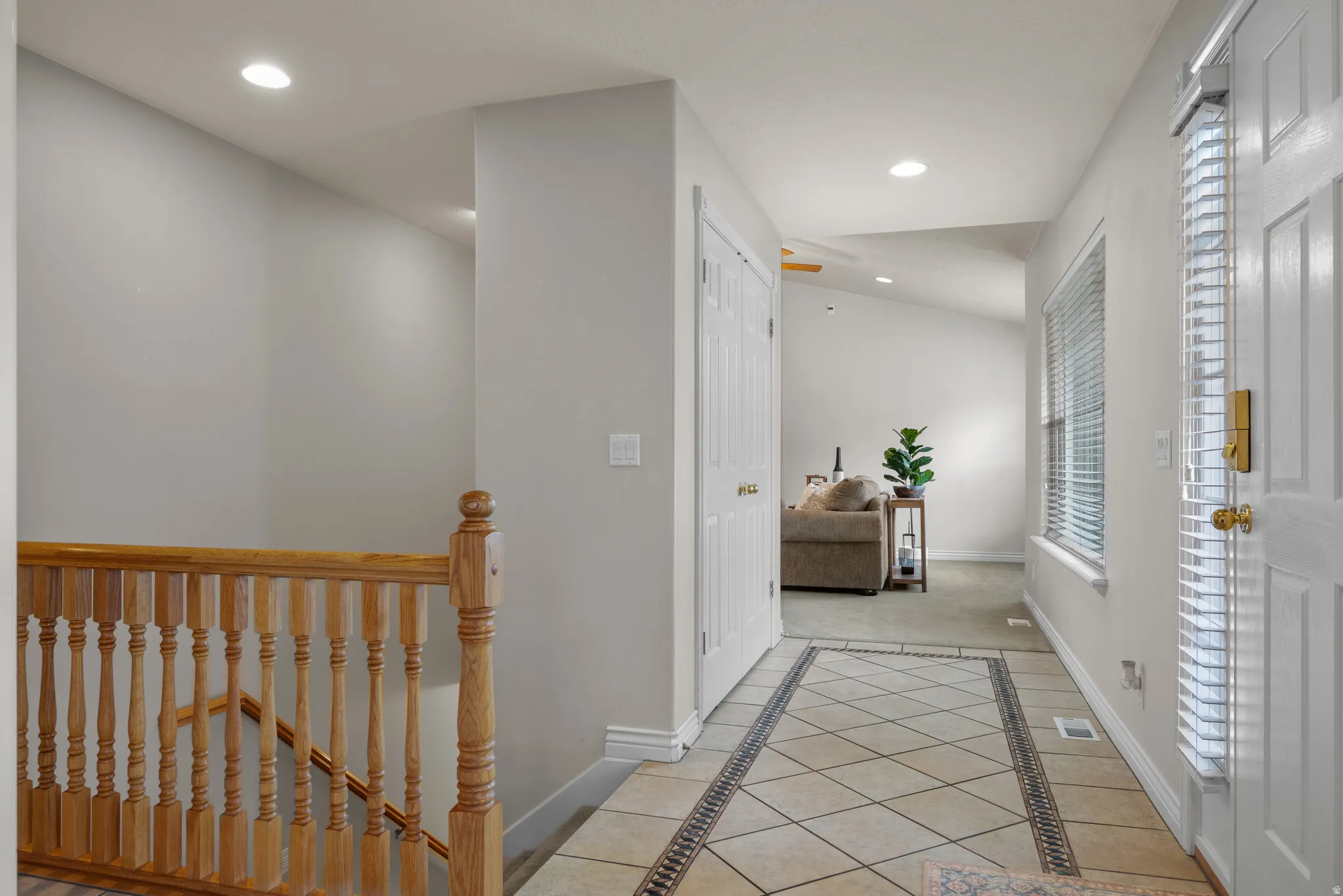 Entry with tile floors