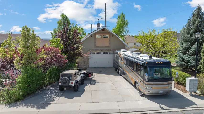 Detached garage & workshop.  RV parking