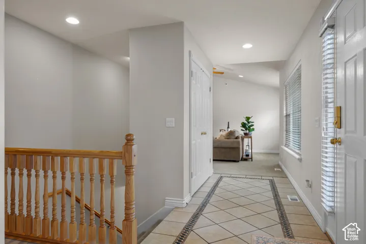 Entry with tile floors
