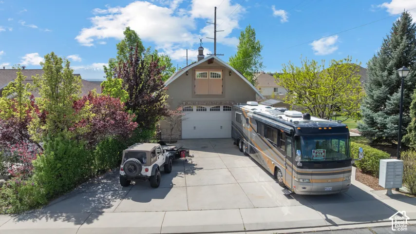 Detached garage & workshop.  RV parking