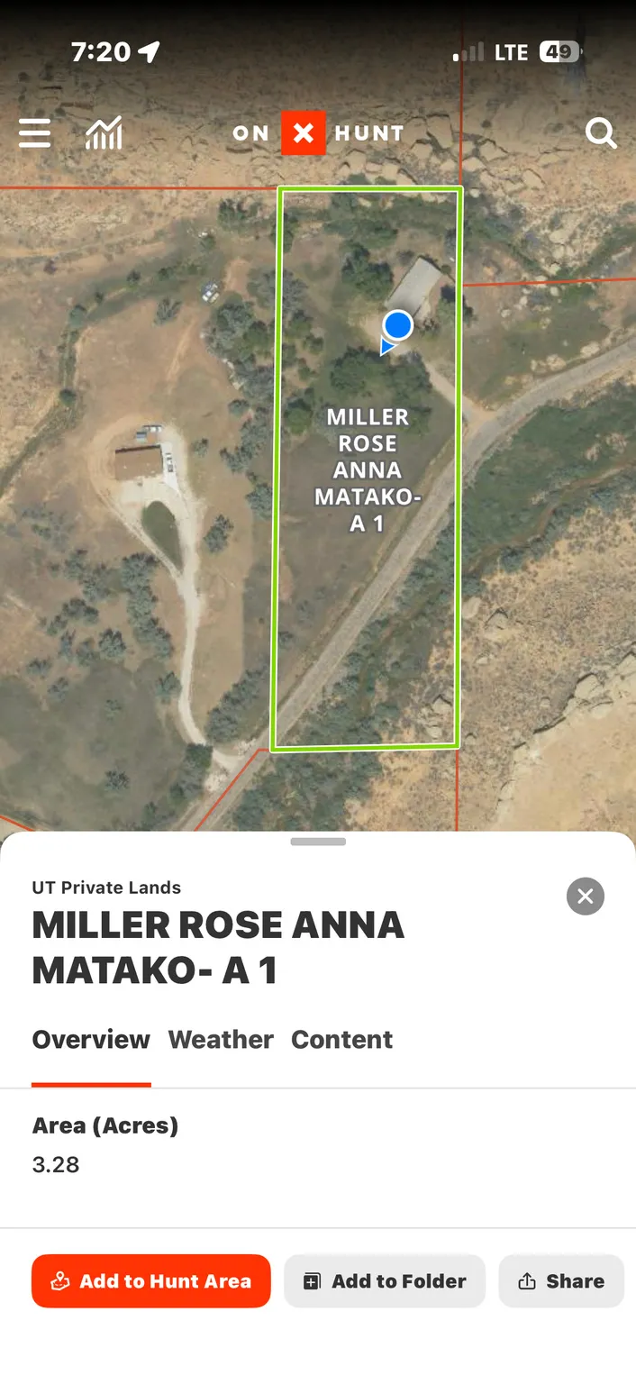 Property Listing, Overview. Displaying the property boundary, identification, and area in acres