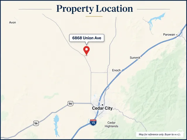 Property Location Map. Indicating the geographic placement of the property