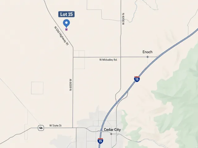 Property Map. Illustrating the geographic location of Lot 15 and surrounding infrastructure