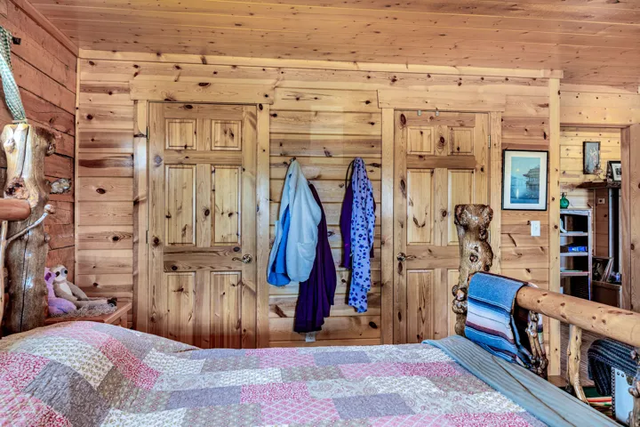 Primary bedroom double closets